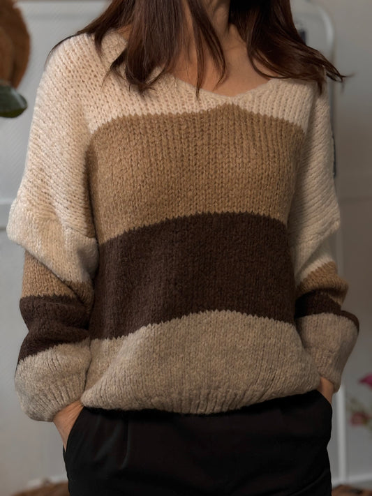 Pull en maille bouffant