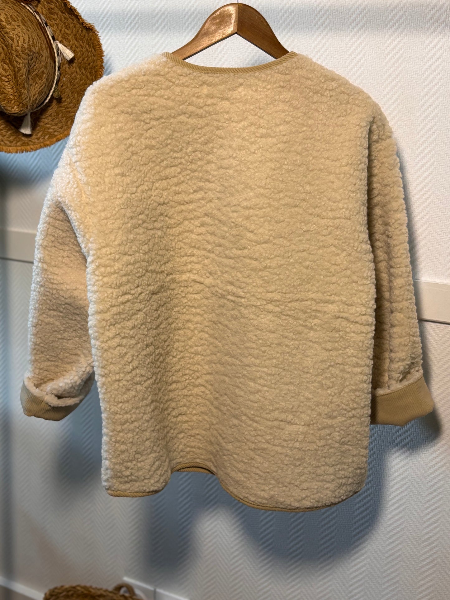 Beige sheepskin jacket