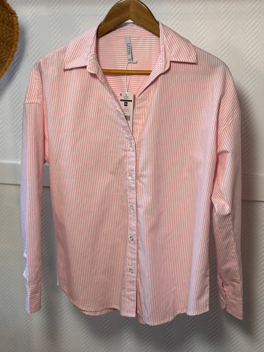 Chemise à rayures roses Tiffosi
