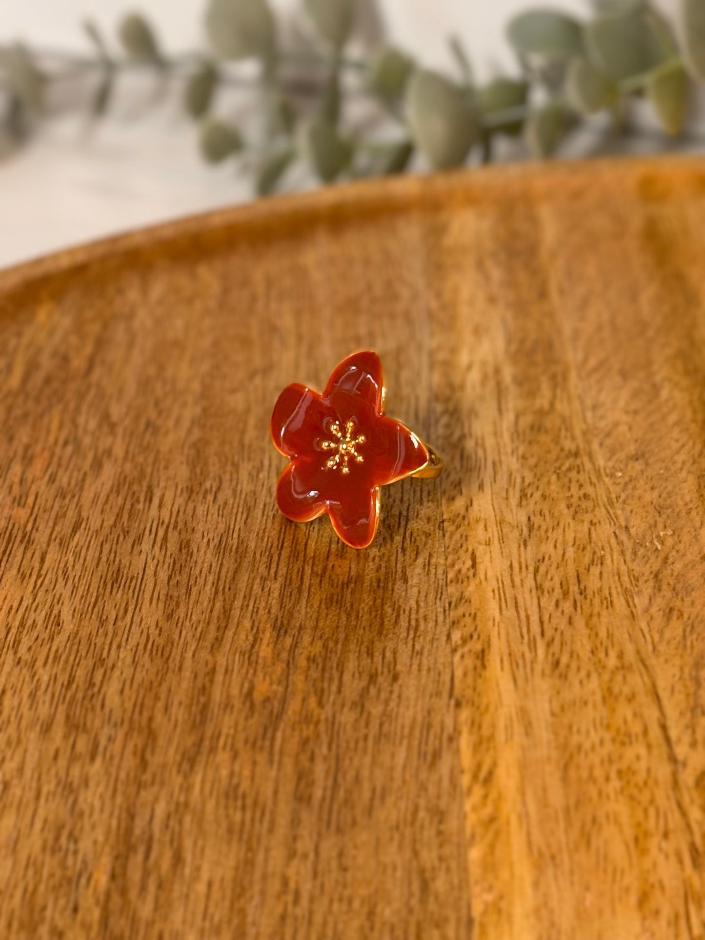 Orange flower ring