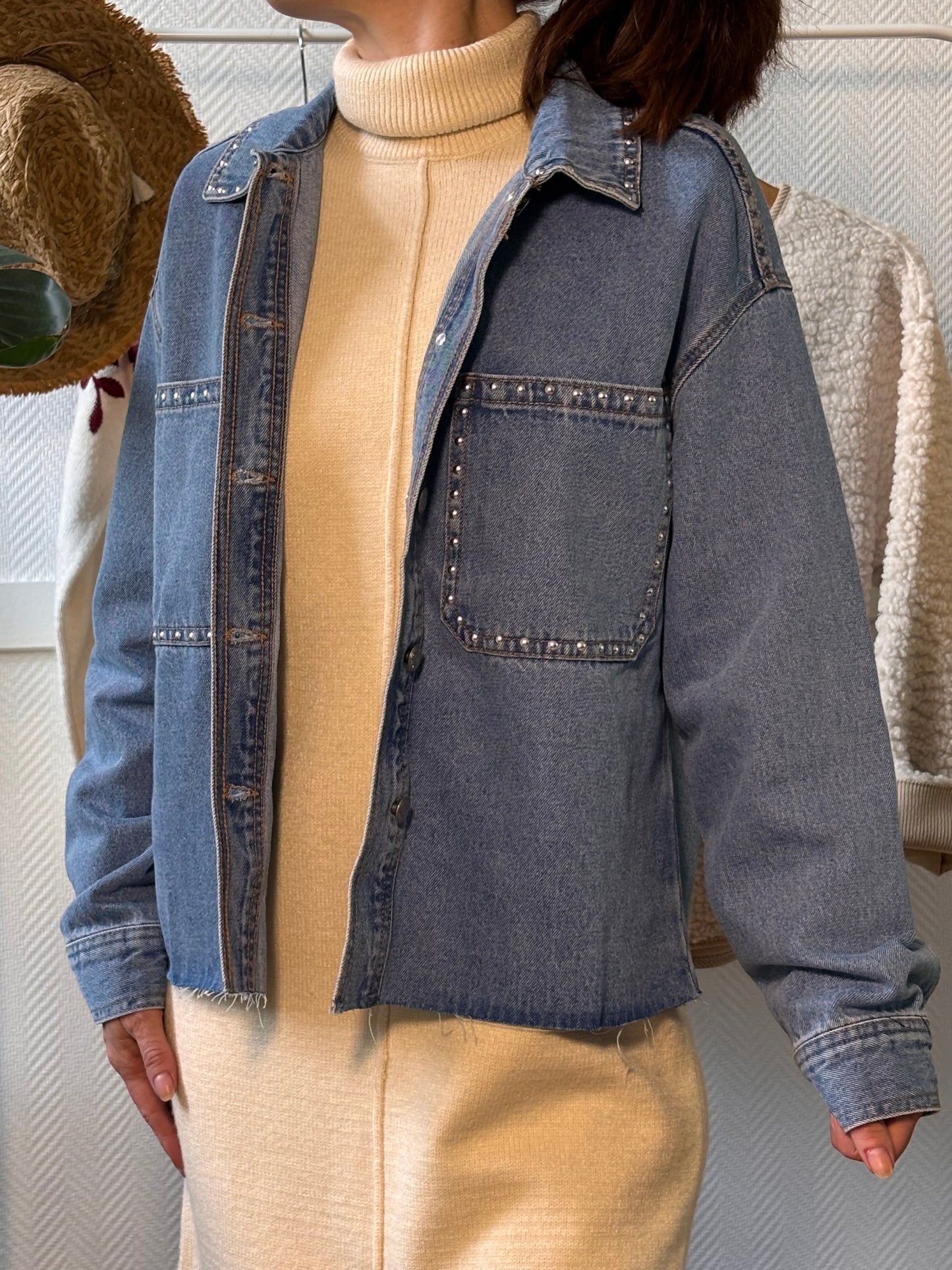 Veste en jean à clous Tiffosi