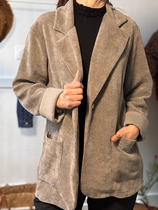 Blazer en velours côtelé