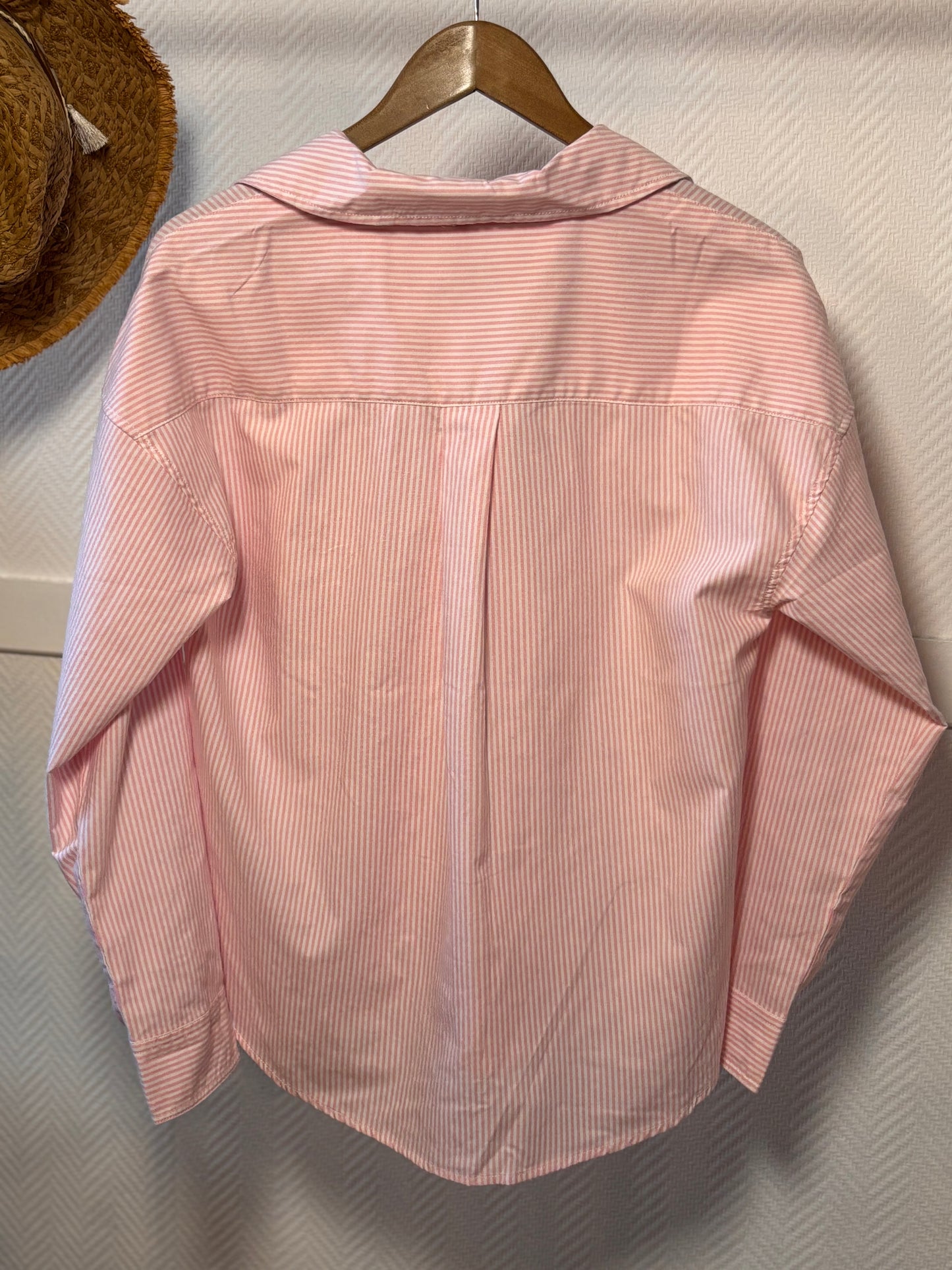 Chemise à rayures roses Tiffosi