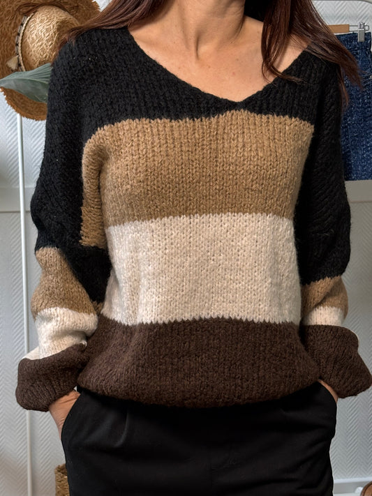 Pull en maille bouffant