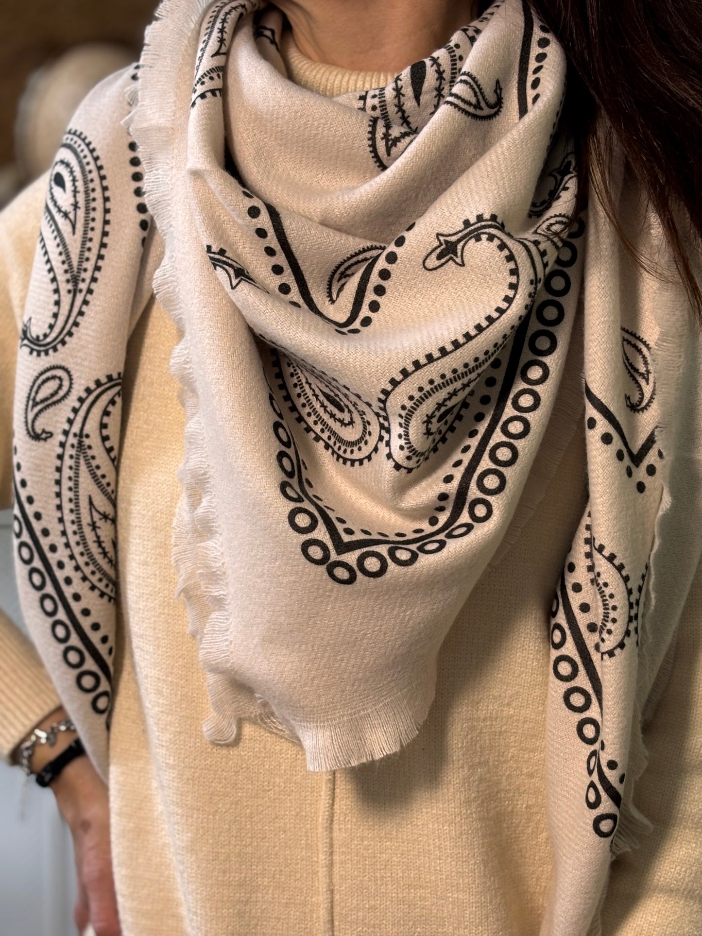 Foulard style bandana Beige