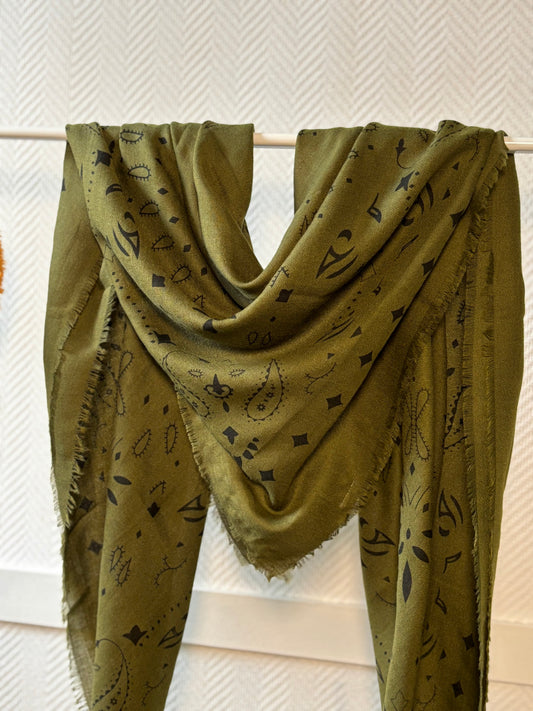 Foulard style bandana Kaki