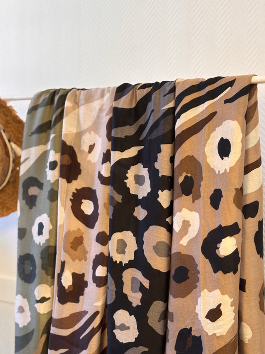 Leopard and zebra print scarf