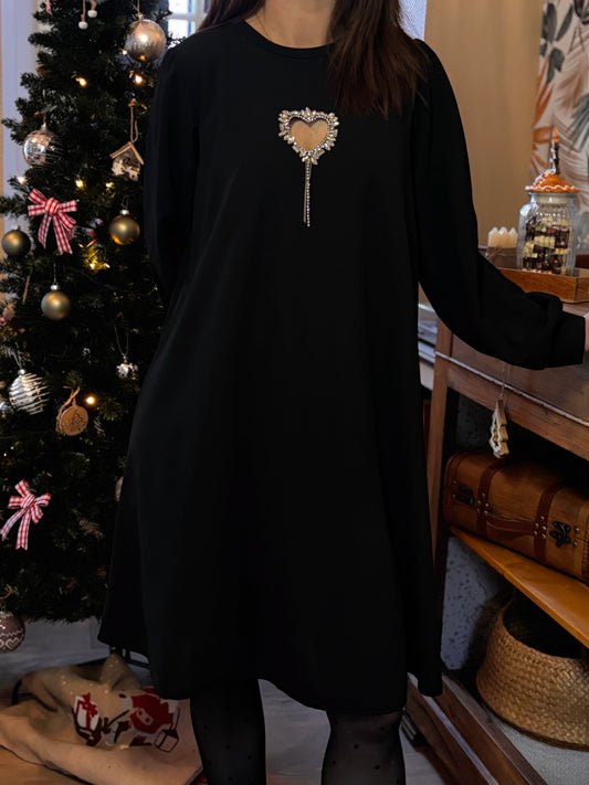 Robe coeur et manches bouffantes