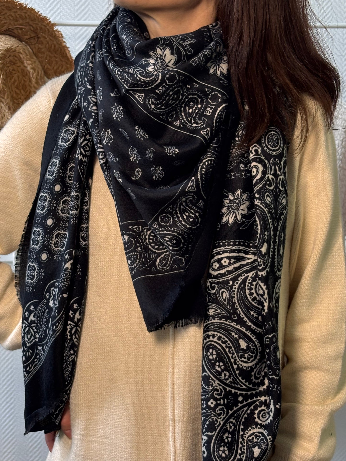 Foulard style bandana Noir
