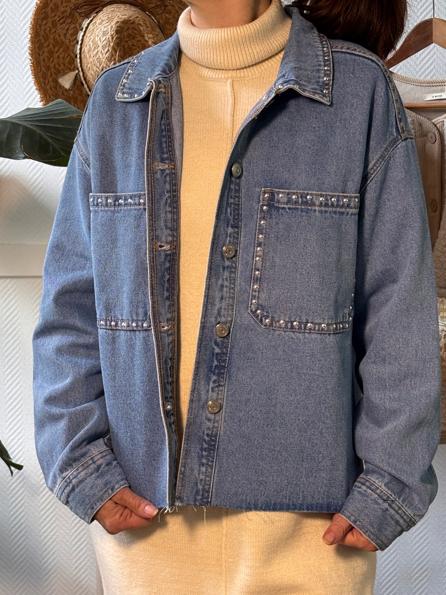 Veste en jean à clous Tiffosi