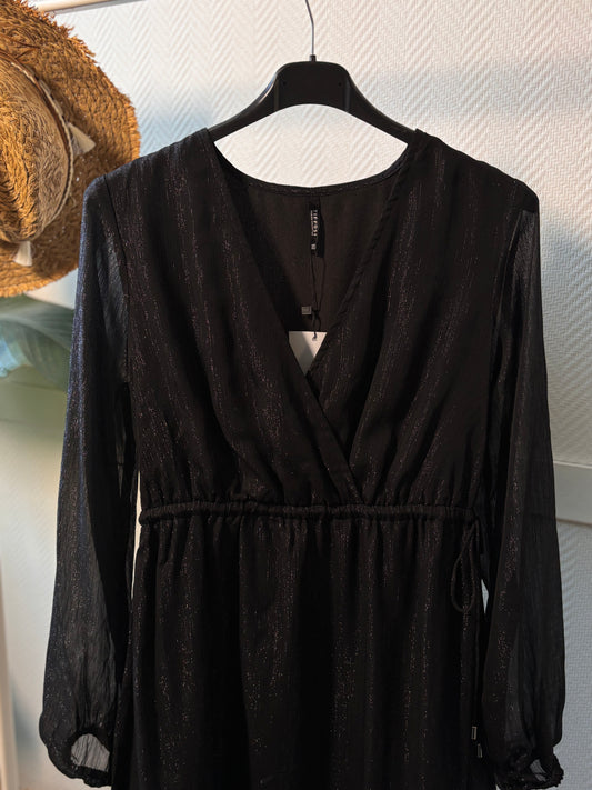 Robe noire brillante Tiffosi