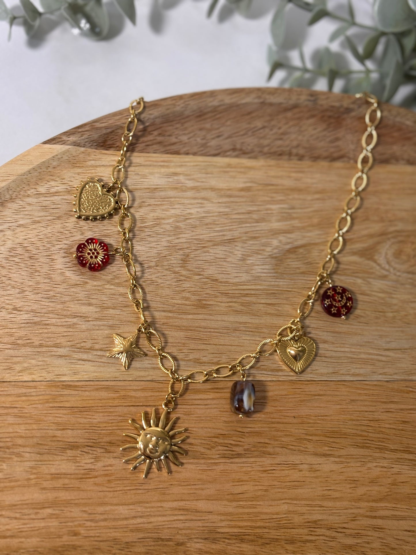 Charm chain necklace